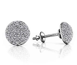 Pave Set Diamond Earrings