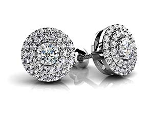 Surrounded By Diamonds Designer Stud Earrings