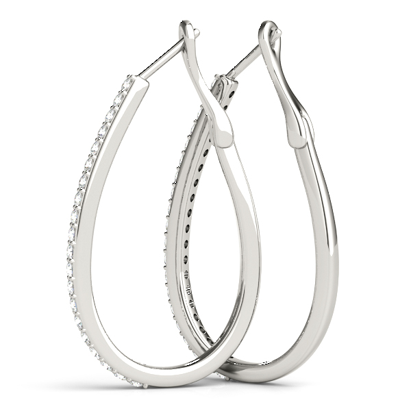 Thin J Hoop Earrings 1/2 Carat Total Weight