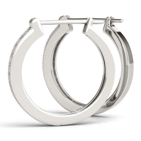 Shaed Prong Channel Set Hoop Earrings 1/5 Carat Total Weight