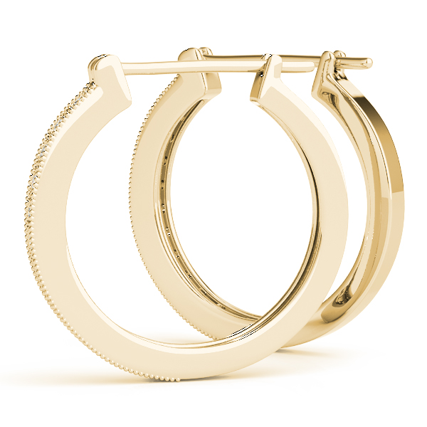 Shaed Prong Channel Set Hoop Earrings 1/5 Carat Total Weight