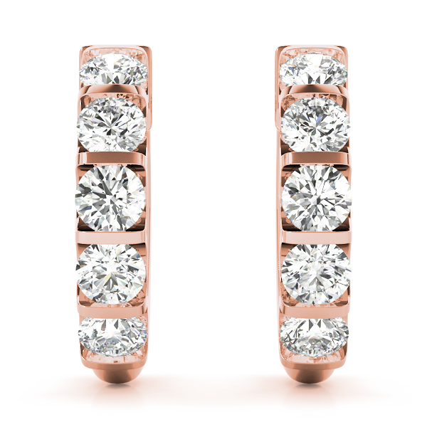 Channel Set Huggie Earrings 1/4 Carat Total Weight