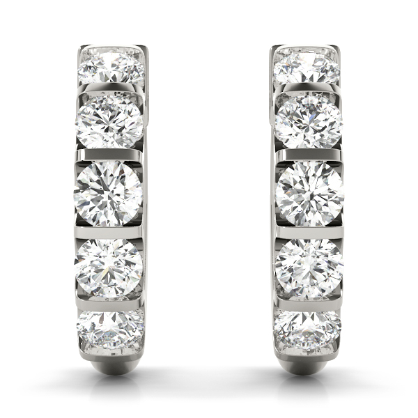 Channel Set Huggie Earrings 1/4 Carat Total Weight