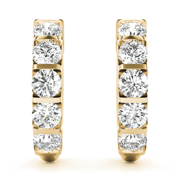 Channel Set Huggie Earrings 1/4 Carat Total Weight