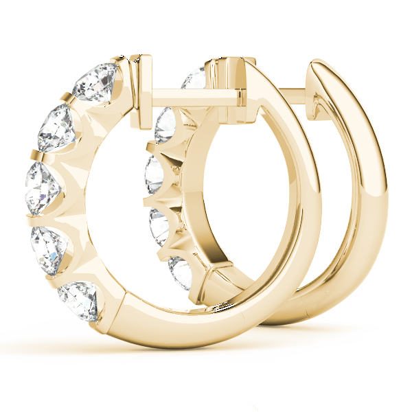 Channel Set Huggie Earrings 1/4 Carat Total Weight