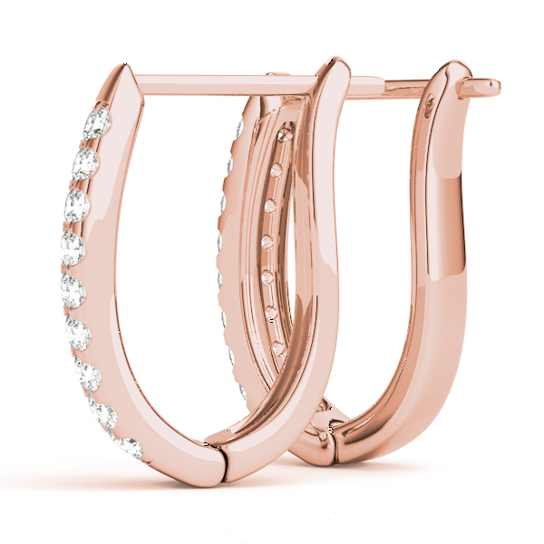 Diamond Pave Hoop Earrings 0.45 Carat Total Weight