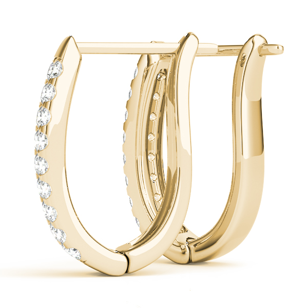 Diamond Pave Hoop Earrings 0.45 Carat Total Weight