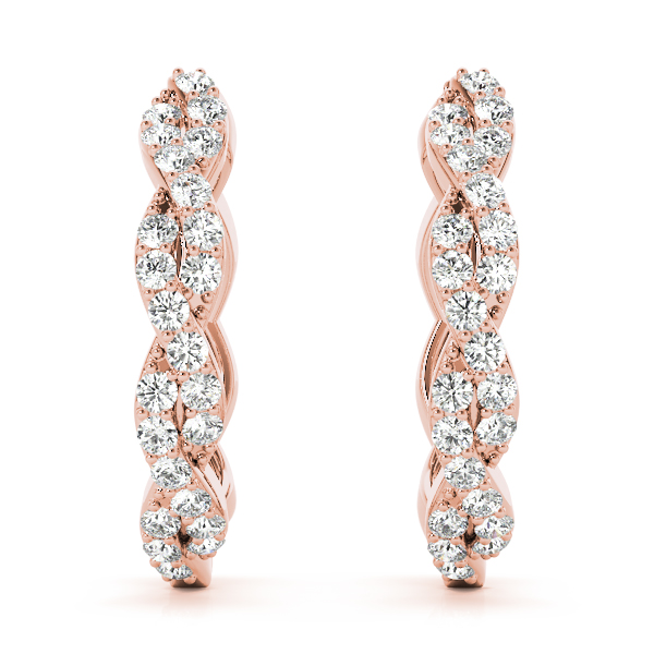 Diamond Fashion Hoop Earrings 1/4 Carat Total Weight