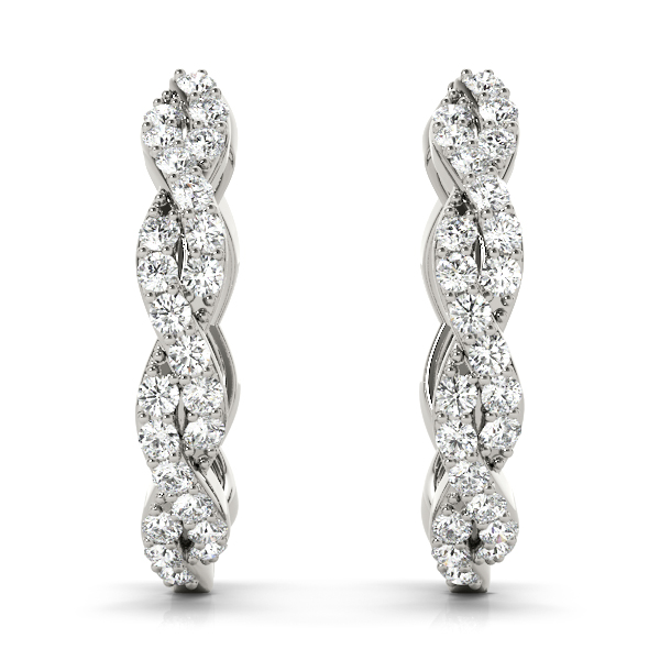 Diamond Fashion Hoop Earrings 1/4 Carat Total Weight