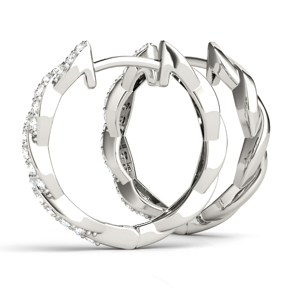 Diamond Fashion Hoop Earrings 1/4 Carat Total Weight