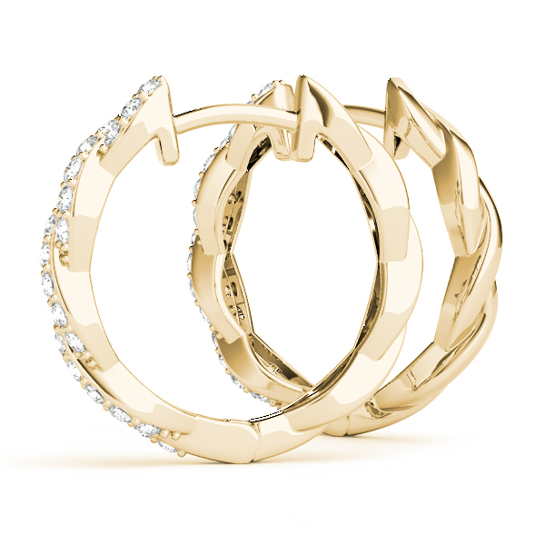 Diamond Fashion Hoop Earrings 1/4 Carat Total Weight