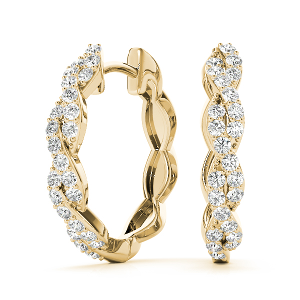 Diamond Fashion Hoop Earrings 1/4 Carat Total Weight