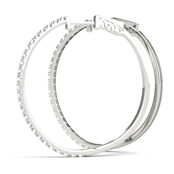 Diamond Hoop Earrings 1/2 Carat Total Weight