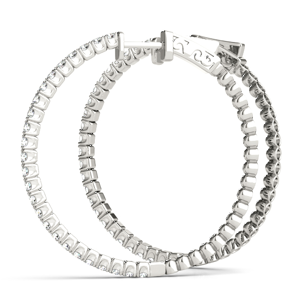 Diamond Hoop Earrings 1/3 Carat Total Weight