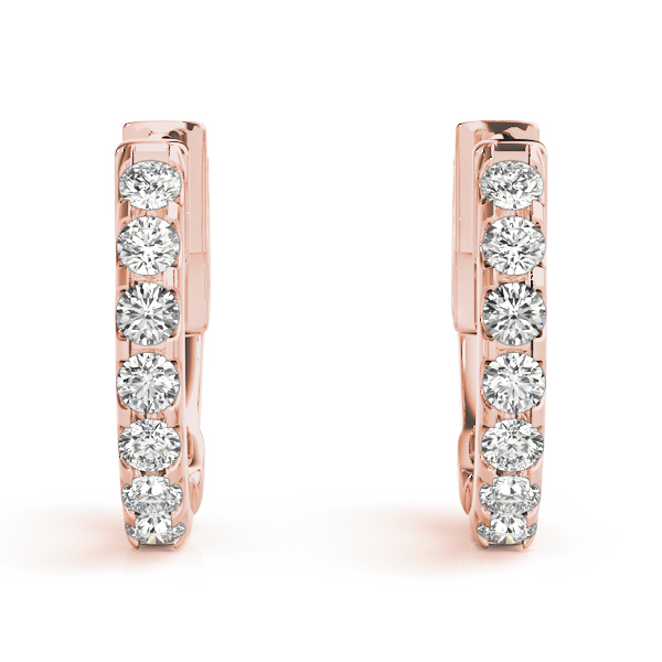 Diamond Huggie Hoop Earrings 1/4 Carat Total Weight