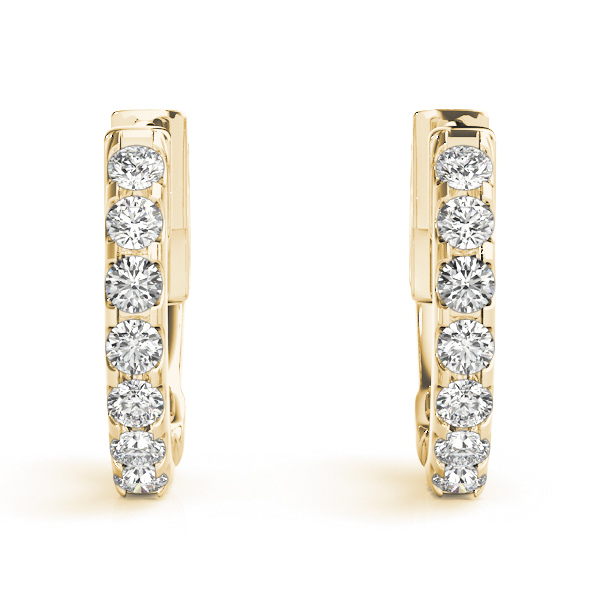 Diamond Huggie Hoop Earrings 1/4 Carat Total Weight