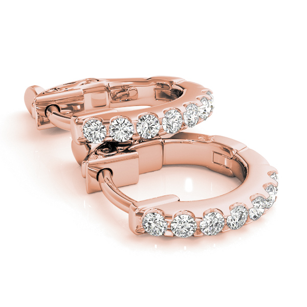 Diamond Huggie Hoop Earrings 1/4 Carat Total Weight