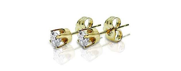 4 Prong Stud Earrings .15 Carat Total Weight