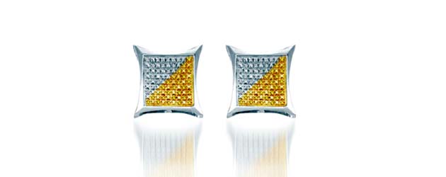 Micro Pave Diamond Earrings<br> 1/4 Carat Total Weight