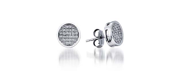 Micro Pave Diamond Earrings<br> .15 Carat Total Weight