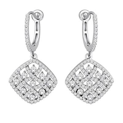 Diamond Hoope Earrings 1.5 Carat Total Weight