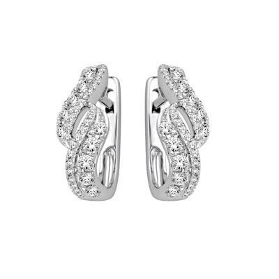 Diamond Huggie Earrings 3/8 Carat Total Weight