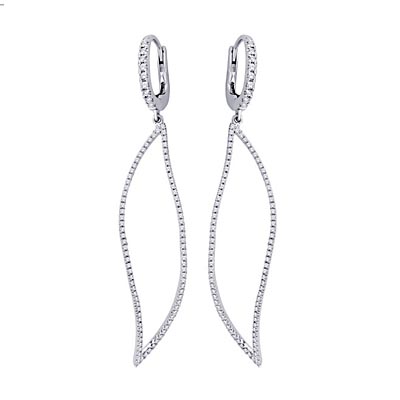 Diamond Dangle Earrings 5/8 Carat Total Weight