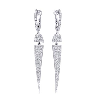 Diamond Dangle Earrings 5/8 Carat Total Weight