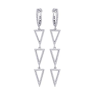 Diamond Dangle Earrings 1/2 Carat Total Weight