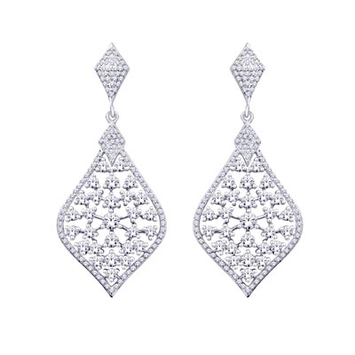 Diamond Fashion Earrings 2.5 Carat Total Weight