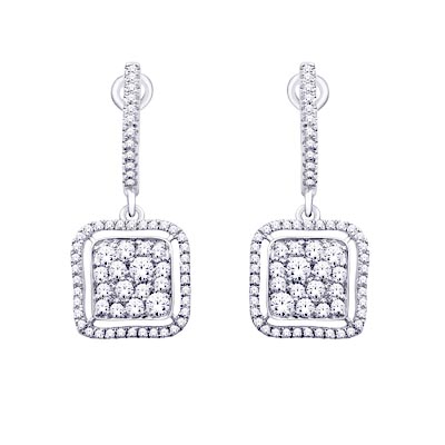 Diamond Huggies Earrings 0.8 Carat Total Weight