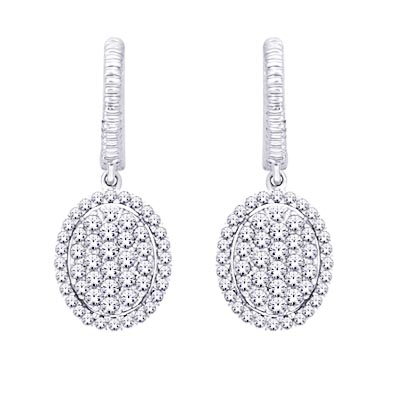 Diamond Dangle Earrings 5/8 Carat Total Weight