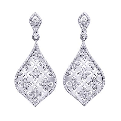 Diamond Dangle Earrings 5/8 Carat Total Weight