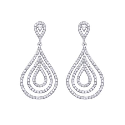 Diamond Fashion Earrings .90 Carat Total Weight