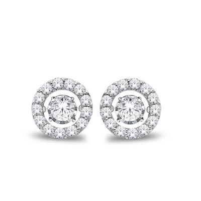Moving Diamond Fashion Earrings 3/4 Carat Total Weight