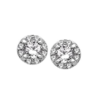 Diamond Stud Earrings 1/2 Carat Total Weight