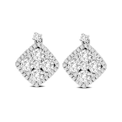 Diamond Fashion Earrings 1.11 Carat Total Weight