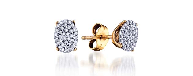 Micro Pave Diamond Earrings 1/5 Carat Total Weight 1/5 Carat Total Weight