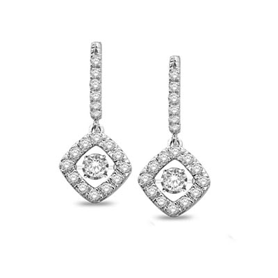 Moving Diamond Earrings 5/8 Carat Total Weight