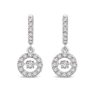 Moving Diamond Earrings 62 Carat Total Weight