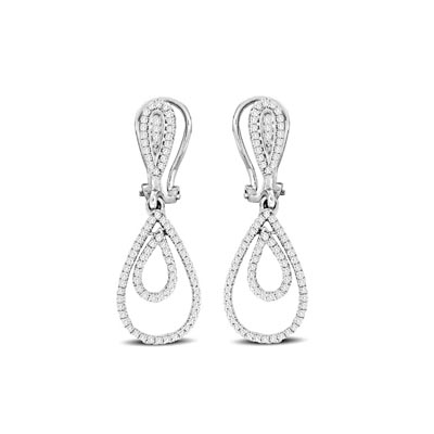 Diamond Drop Earrings 3/8 Carat Total Weight