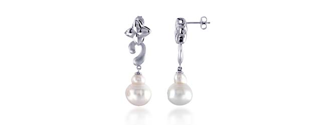 Genuine Paspaley White South Sea Culture Pearl Earrings