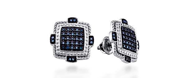 Black Diamond Micro Pave Earrings 3/8 Carat Total Weight 3/8 Carat Total Weight
