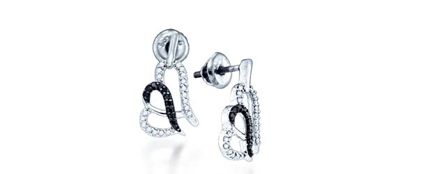 Ladies Micro Pave Diamond Earrings .28 Carat Total Weight 0.29 Carat Total Weight
