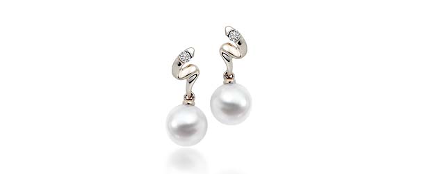 Genuine Paspaley White South Sea Culture Pearl Earrings 1/5 Carat Total Weight