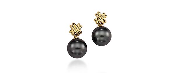 Genuine Tahitian Pearl Drop Earrings 20 Carat Total Weight