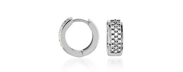 Diamond Huggie Earrings 1/3 Carat Total Weight