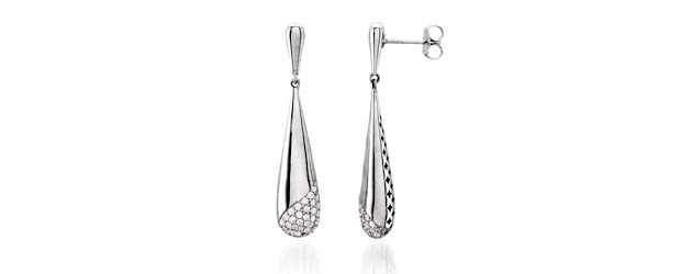 Diamond Teardrop-Shaped Earrings 0.45 Carat Total Weight