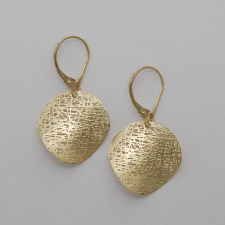 14K Yellow Gold Small Circle Earrings