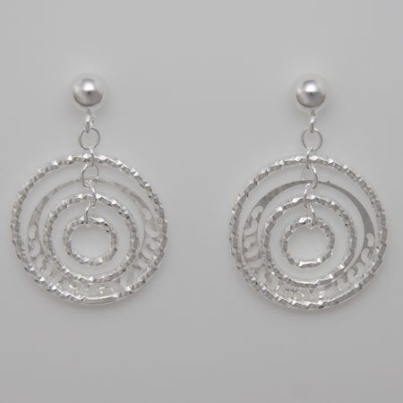 Sterling Silver Filigree Orbit Earrings